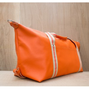 BAGAGE CUIR ORANGE | Grand Baroudeur