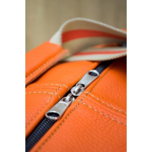 BAGAGE CUIR ORANGE | Baroudeur Urbain