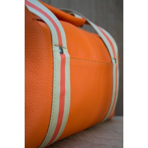 BAGAGE CUIR ORANGE | Grand Baroudeur