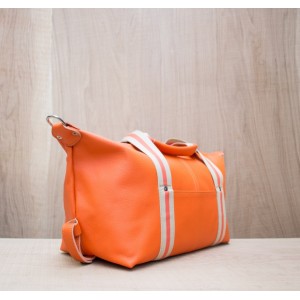 BAGAGE CUIR ORANGE | Baroudeur Urbain