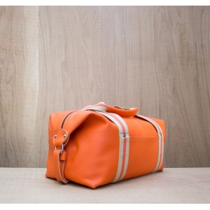 BAGAGE CUIR ORANGE | Baroudeur Urbain