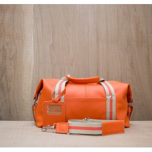 BAGAGE CUIR ORANGE | Baroudeur Urbain