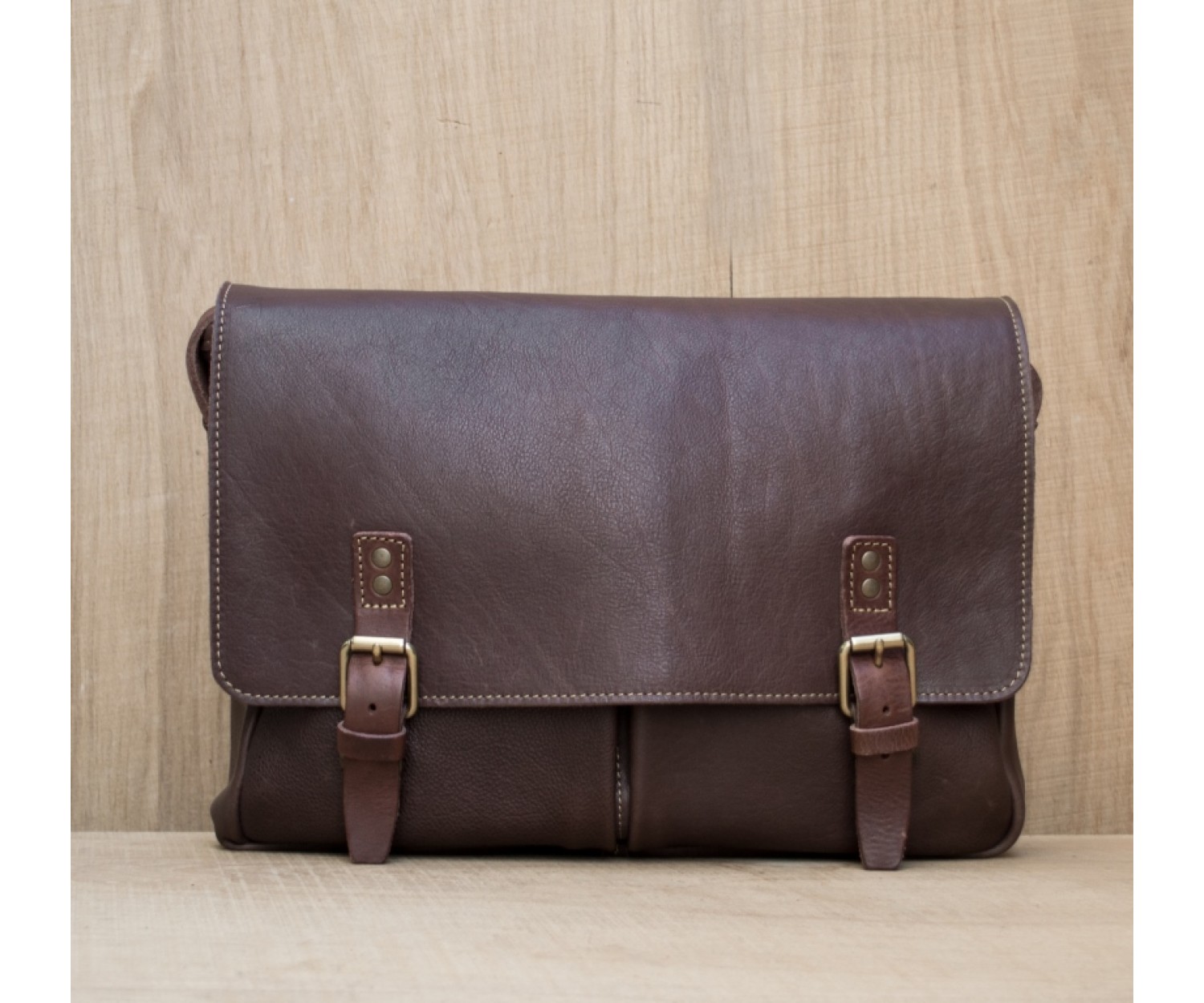 Sac Besace Vintage MICARL En Cuir - Marron, Made In France - Occasion, Dimensions 20x15x20 Cm