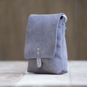 POCHETTE CUIR GRIS | Montsouris