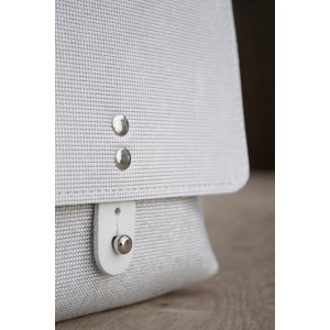 POCHETTE CUIR ARGENT | Montsouris