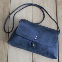 POCHETTE CUIR BLEU | Cocktail