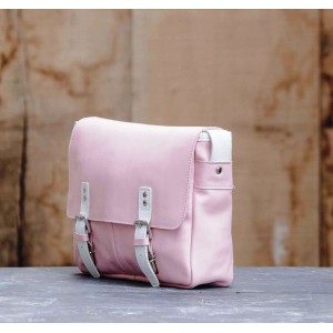 BESACE cuir rose| Estafette