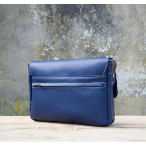 BESACE  cuir bleu | Estafette 