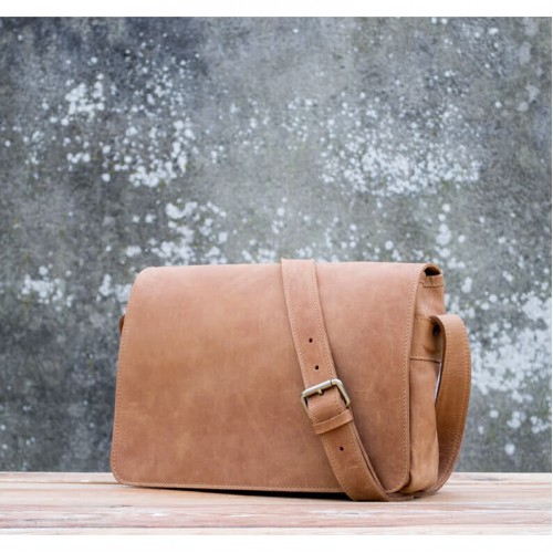 BESACE CUIR TAN| Chardonnay
