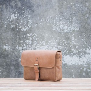 SAC CUIR TAN | Petit messager 