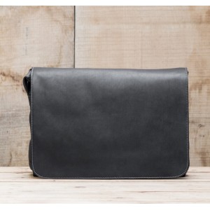 BESACE CUIR NOIR | MUSETTE