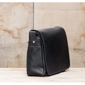 BESACE CUIR NOIR | MUSETTE