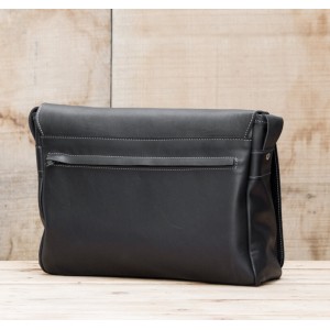 BESACE CUIR NOIR | MUSETTE