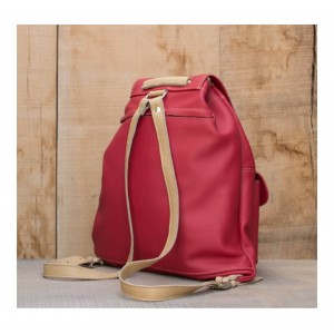 SAC A DOS CUIR ROUGE | Font-Romeu