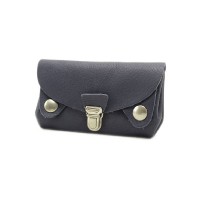PORTE-MONNAIE CUIR  bleu marine | Rétro
