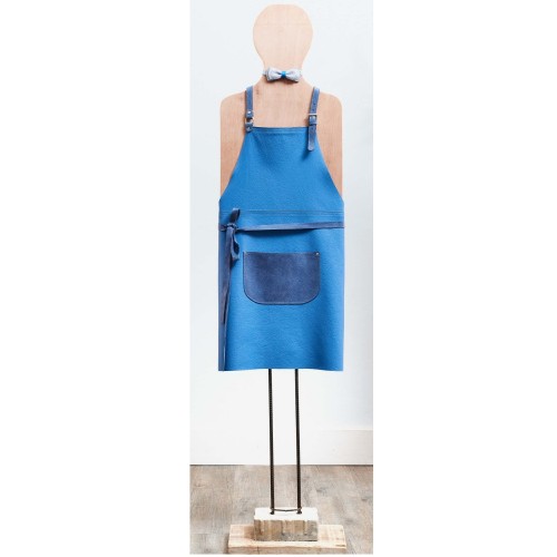 TABLIER CUIR BISTROT | BLEU OCEAN