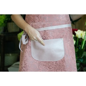 TABLIER CUIR BISTROT | ROSE FLEURI